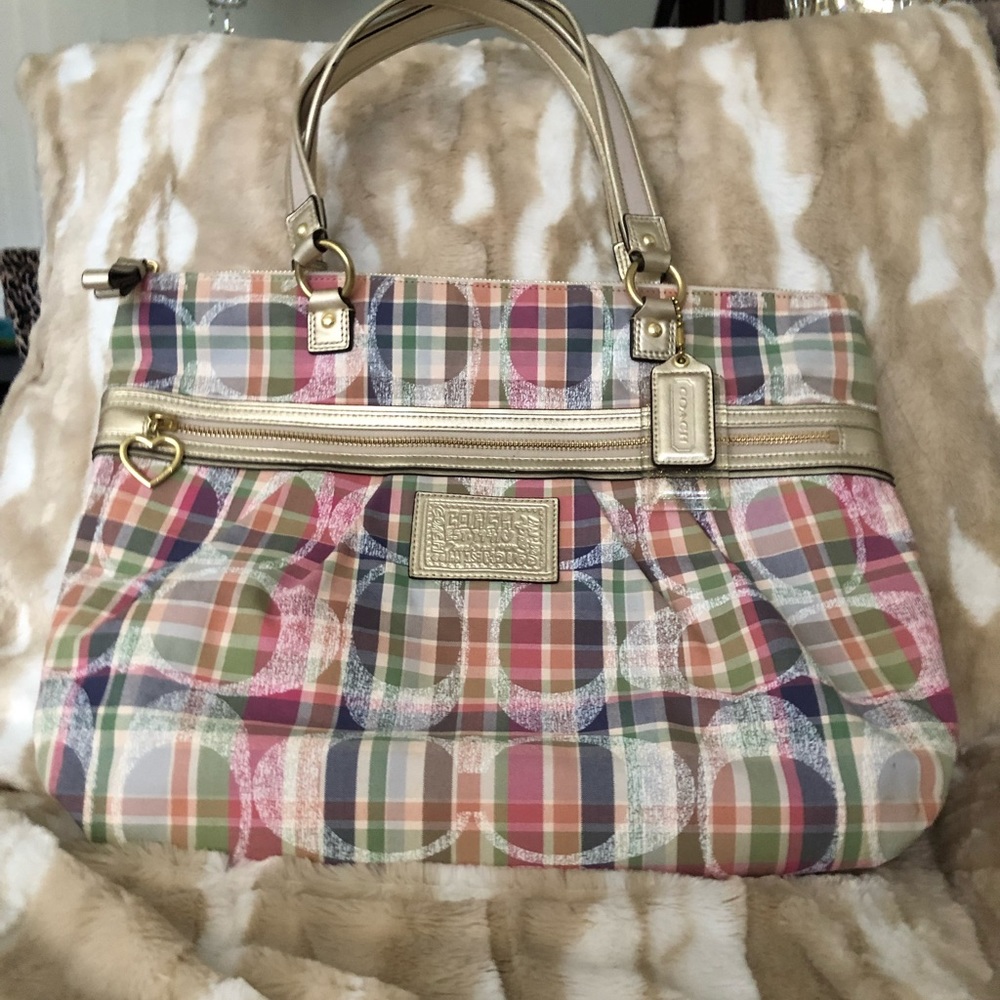 Coach Poppy Madra Glam Tote
